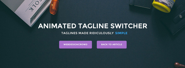 jQuery Animated Tagline Switcher